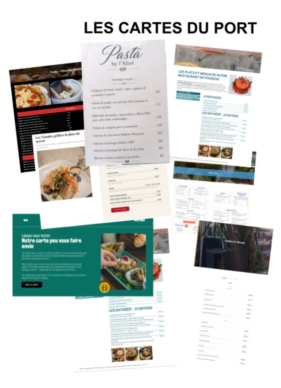 plan des restaurants du port de Hyères